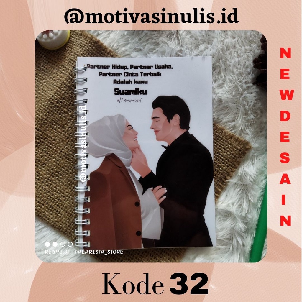 (Standard) NOTEBOOK SPIRAL BLACK LINES Part 2 COVER MOTIVASI / BUKU CATATAN HARIAN-32