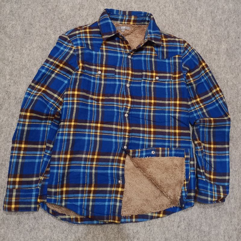 flannel uniqlo sherpa outdoor outer casual second original