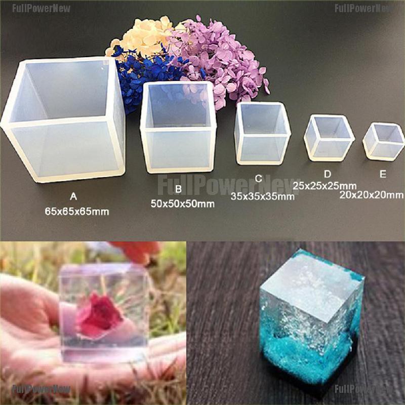 (FULL Jy) Cetakan Resin Bentuk Kubus Bahan Silikon Untuk Membuat Perhiasan DIY