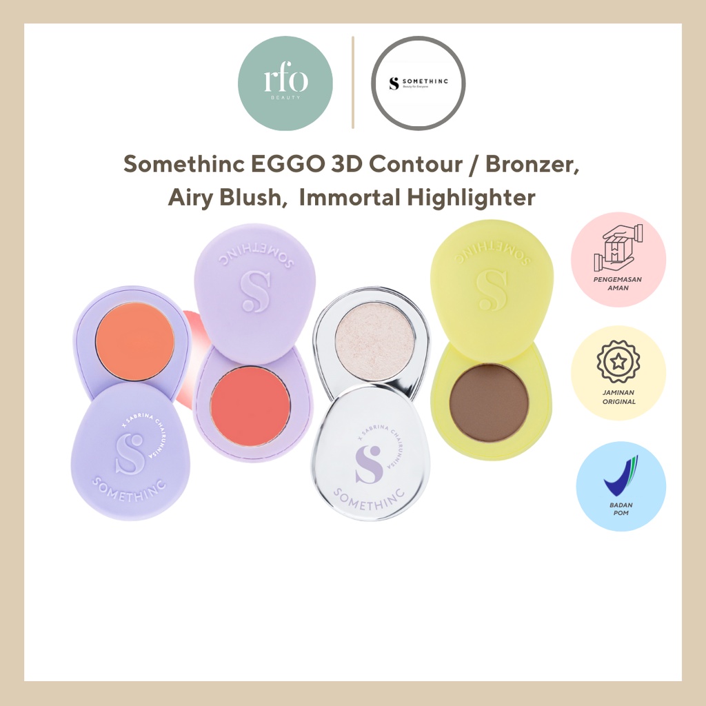 Somethinc EGGO 3D Contour / Bronzer, Airy Blush, Immortal Highlighter