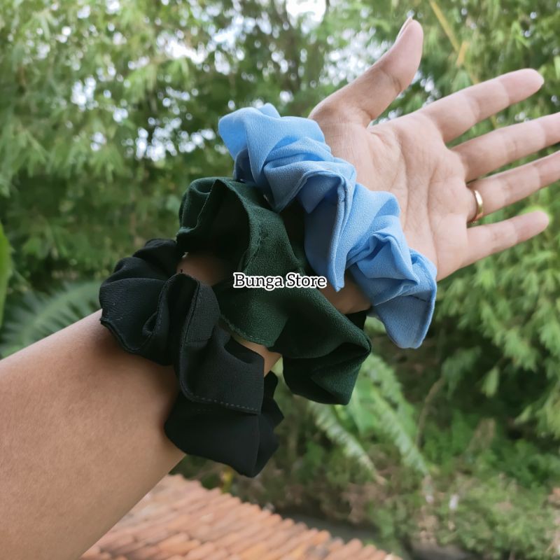 IKAT RAMBUT TALI KUNCIR SRUNCI SRUNCHIE MINI HIJAB CEMOL-4