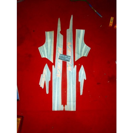 striping stiker sticker lis yamaha vega lama 2000 2001 silfer silver original nos