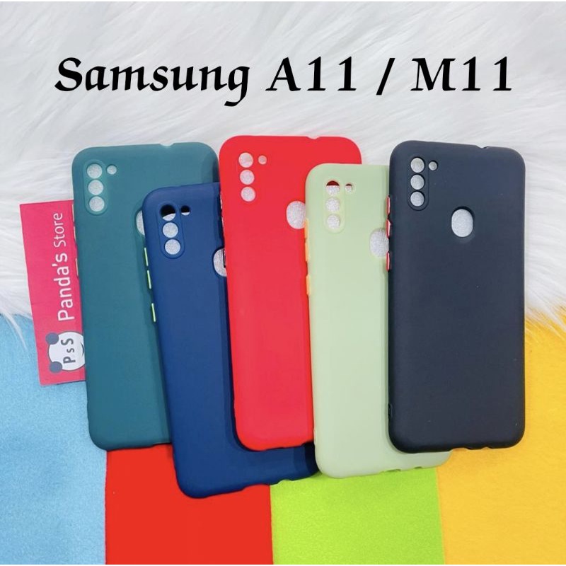 Case Samsung A11, M11 Babycase + Pelindung Kamera, Makaron Full Color (PsS)