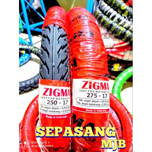 sepasang ban motor 250-17 & 275-17 ban bebek ring 17 ban honda supra revo karisma jupiter satria