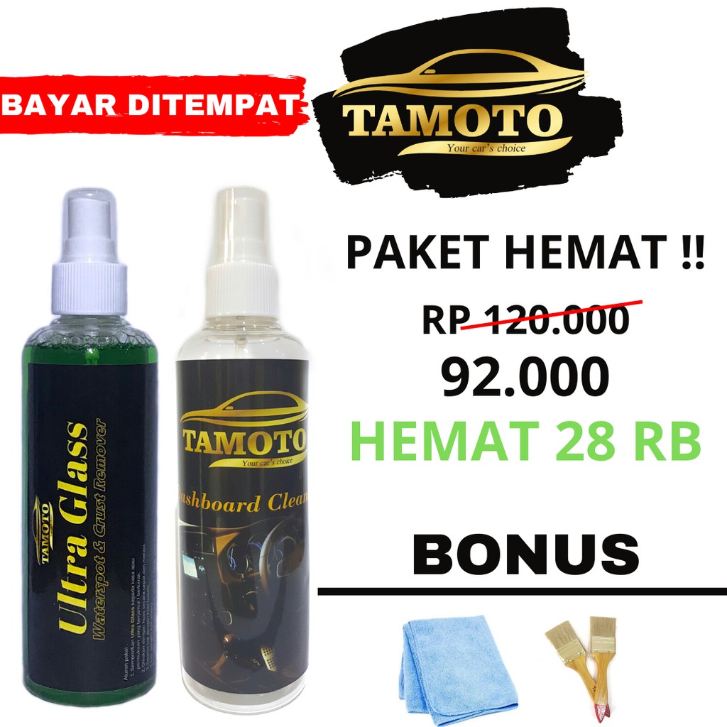 [PAKET GLASS + INTERIOR] Obat pembersih jamur kaca &amp; interior jok kulit, dashboard, plafon mobil