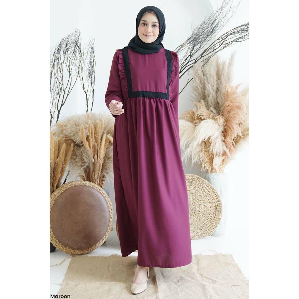 Gamis Renda Adiba Dress Wanita