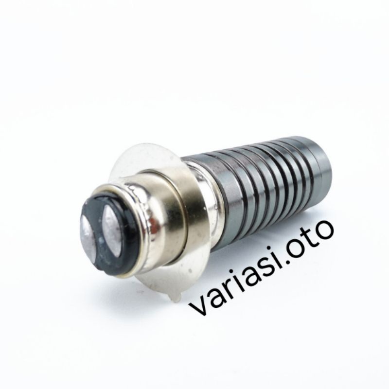 Lampu Sorot Depan Motor LED H4 & H6=BA20D & P15D 6000LM 2 Cahaya 6000KDan 3000K-P 15 D