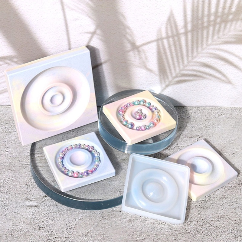 Cetakan Baki Penyimpanan Perhiasan Manik-Manik Bentuk Bulat Bahan Resin Epoksi