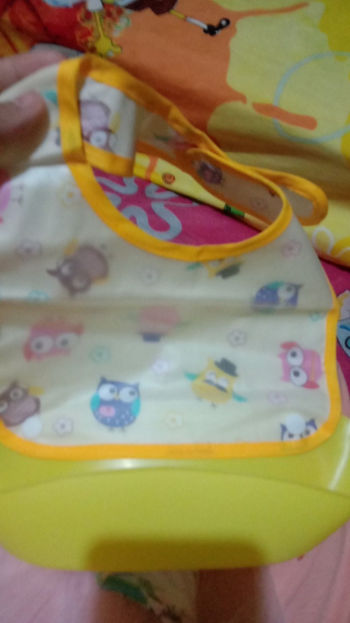 [bayar Di Tempat]celemek Makan Dengan Bahan Silikon Tahan Air Dan Gambar Kartun