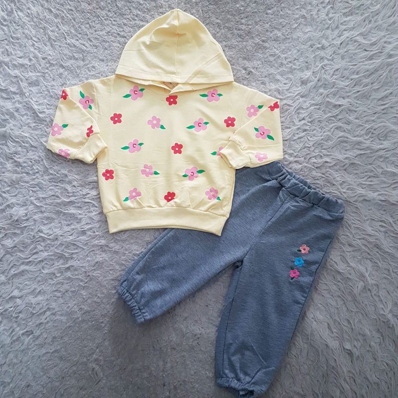 Baju Anak Perempuan Import Candy Joger set