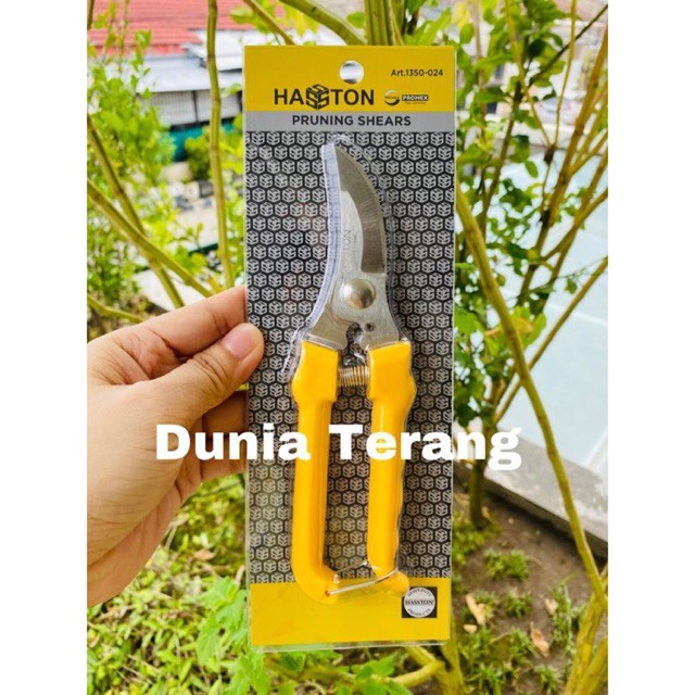 Gunting Dahan HASSTON PROHEX 1350-024 GgKuning Stainless - Gt Lancip Bunga Kebun Pruning Shears