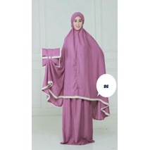 Mukena katun rayon polos renda Murah