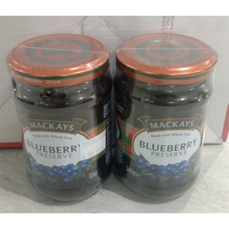 

Selai Blueberry Mackays 340gram