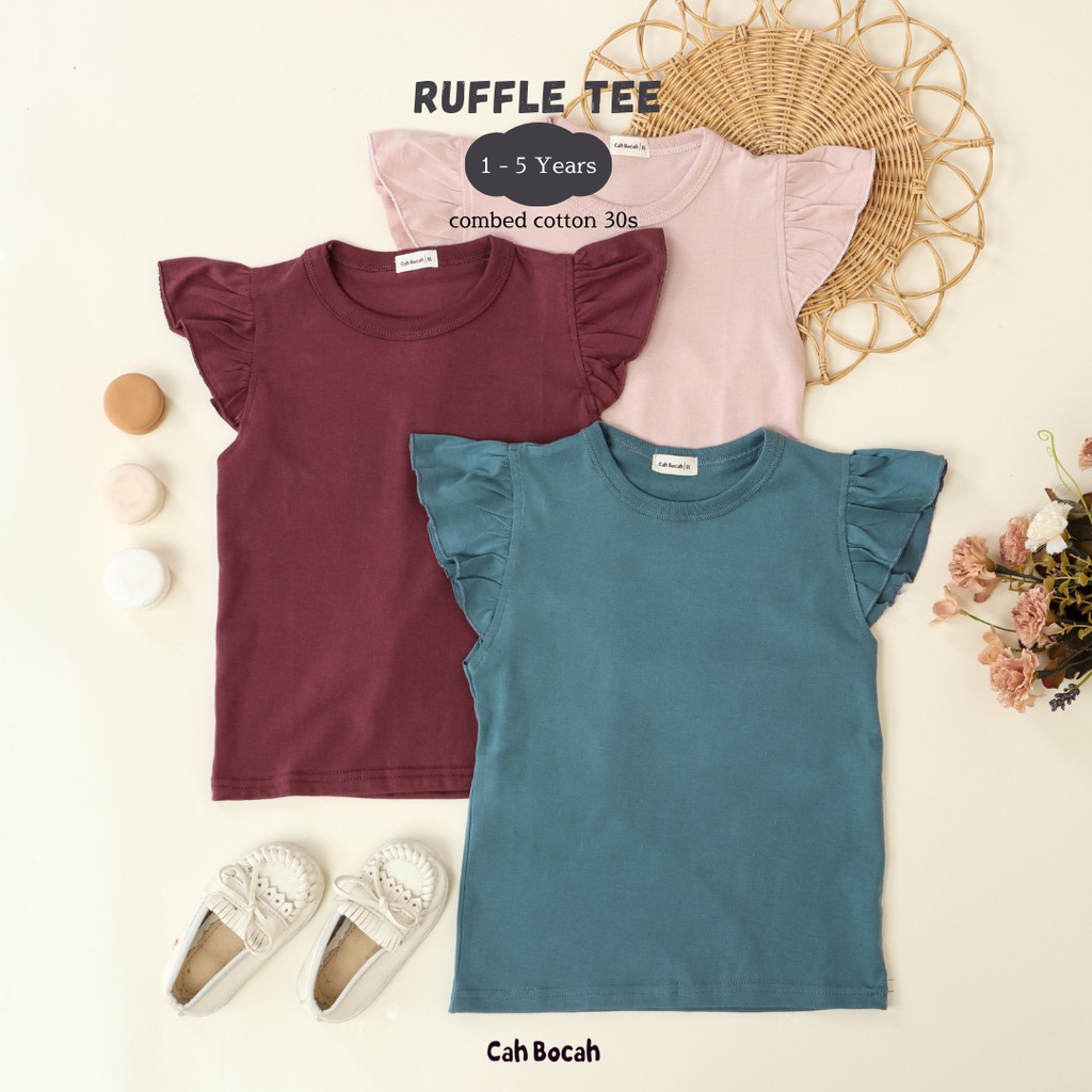 Cah Bocah Ruffle Tee Kaos Anak Perempuan