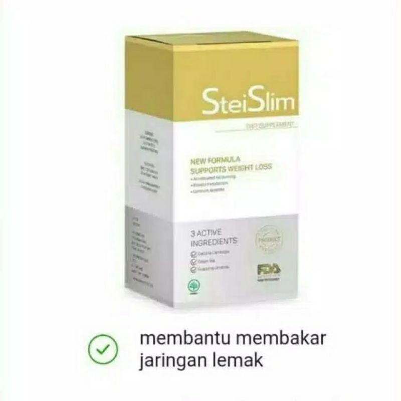 SteiSlim Asli BPOM Obat Pelangsing Penurun Berat Badan Diet Herbal Alami Original Fast Strong