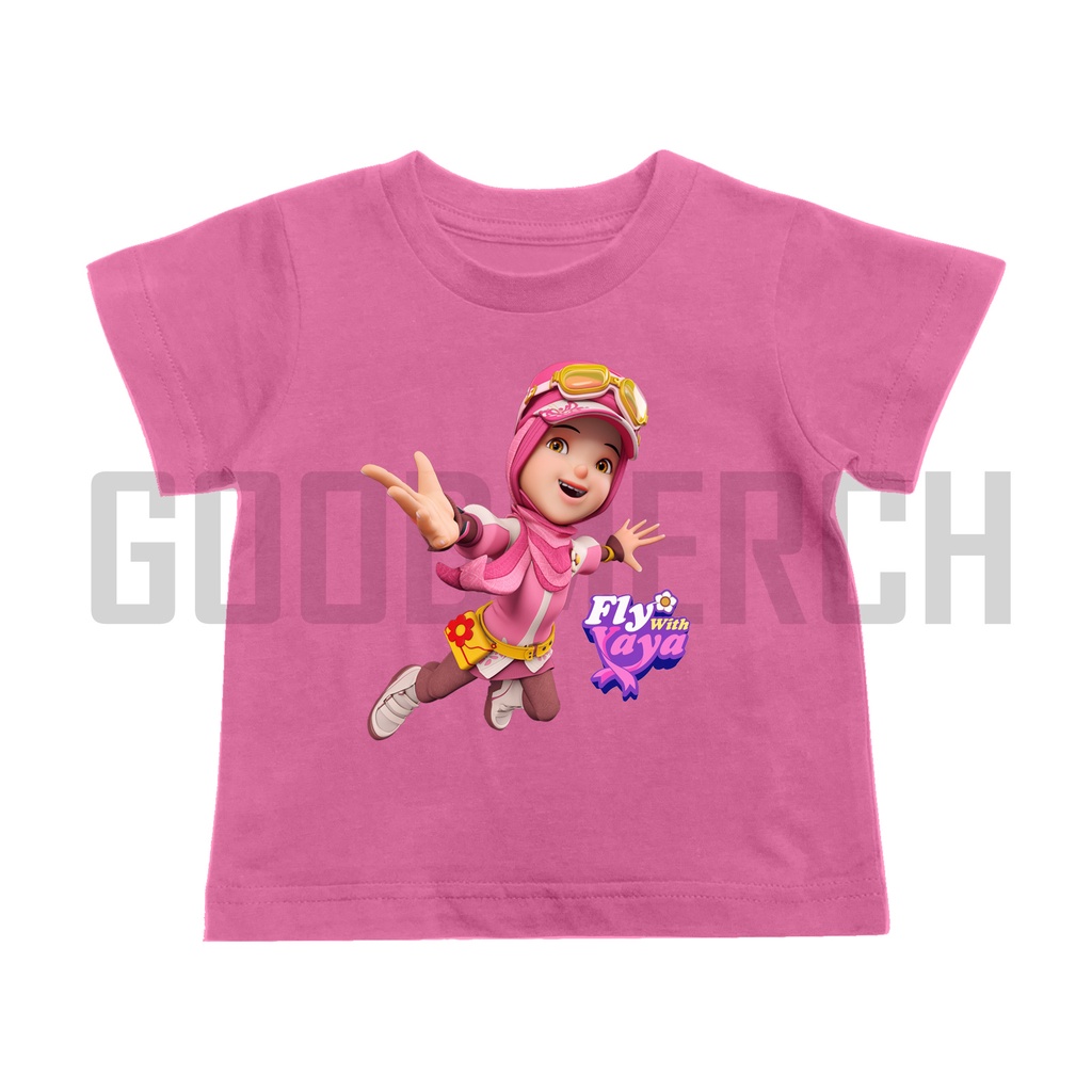 Baju anak kaos anak Yaya BoBoiBoy Fly With Yaya