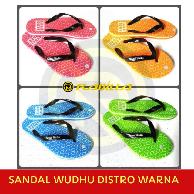 Terlaris isi 10 pasang Sandal Wudhu Motif Distro Warna