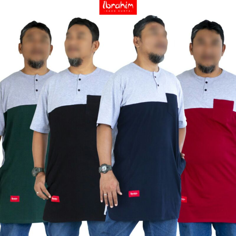 PROMO Kaos kurta Ibrahim-kaos katun pria muslim