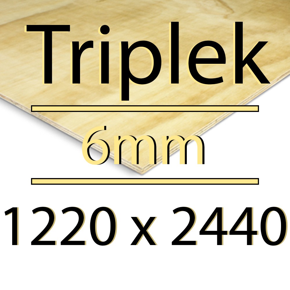 TRIPLEK LEMBARAN 6MM 122x244 100% ORIGINAL POTONGAN