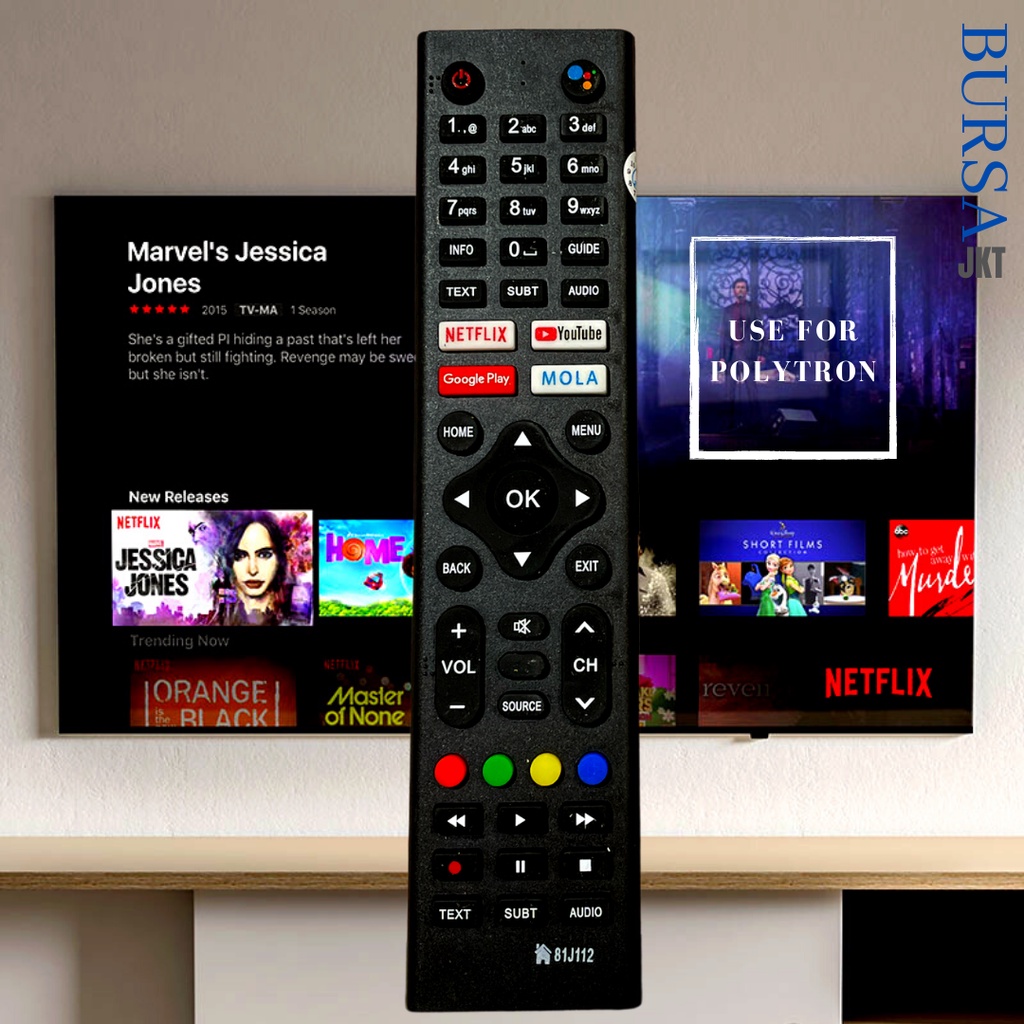 REMOTE REMOT TV POLYTRON PLD SMART NETFLIX YOUTUBE DIGITAL