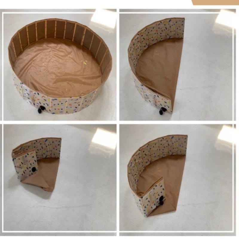 Folding Mat Besar Ukuran 120CM Kolam Renang Anak Kolam Mainan Portable Folding Mat Pool Kolam Lipat Kolam Anak Tanpa Pompa