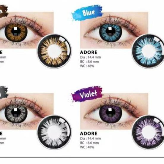 ♛ SOFTLENS MINUS ADORE (-5.00 sd -8.00) 2 TONE 14.4MM LIVING COLOR GRATIS TEMPAT SOFLEN ➩