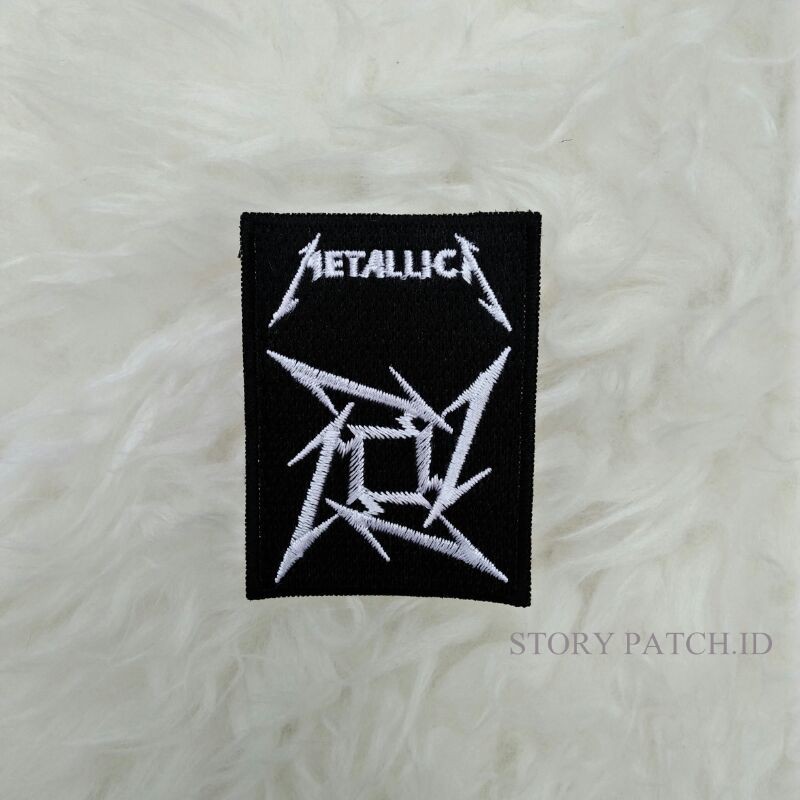 PATCH BORDIR EMBLEM BORDIR JAHIT METALLICA BAND AKSESORIS EMBLEM MUSIK BAND ROCK METAL LAWAS