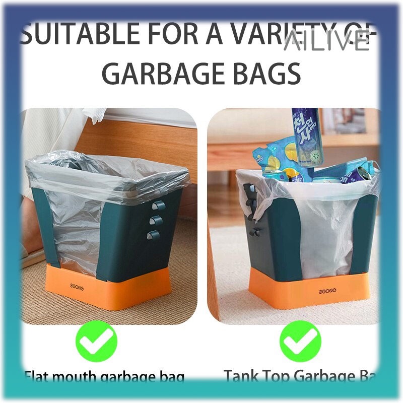 Tempat Sampah Portable Fleksibel Plastik Lipat Multifungsi / Plastik Sampah Garbage Bag Holder Portable