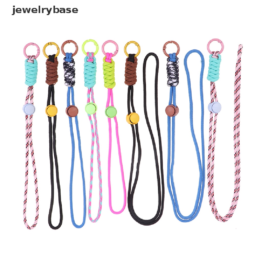 (jewelrybase) Tali Lanyard Motif Kepang Fluorescent Untuk Gantungan Kunci / Handphone