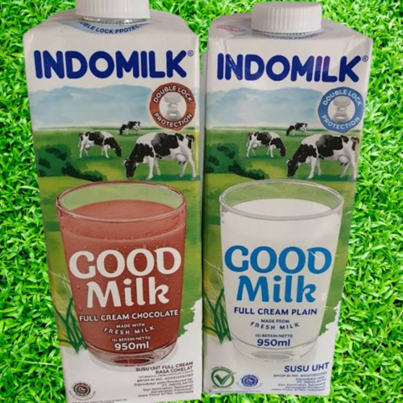 

Indomilk Good Milk Susu Cair UHT Full Cream Plain / Full Cream Chocolate 950ml