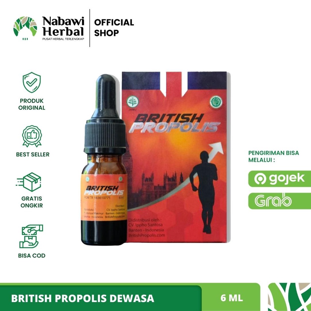 BRITISH PROPOLIS - Merah Membantu Menjaga Daya Tahan Tubuh 6ml