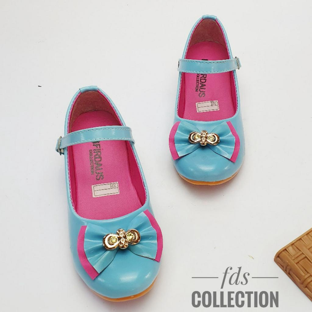 Sepatu Flat Shoes Anak Perempuan Slip On Empuk Motif Pita