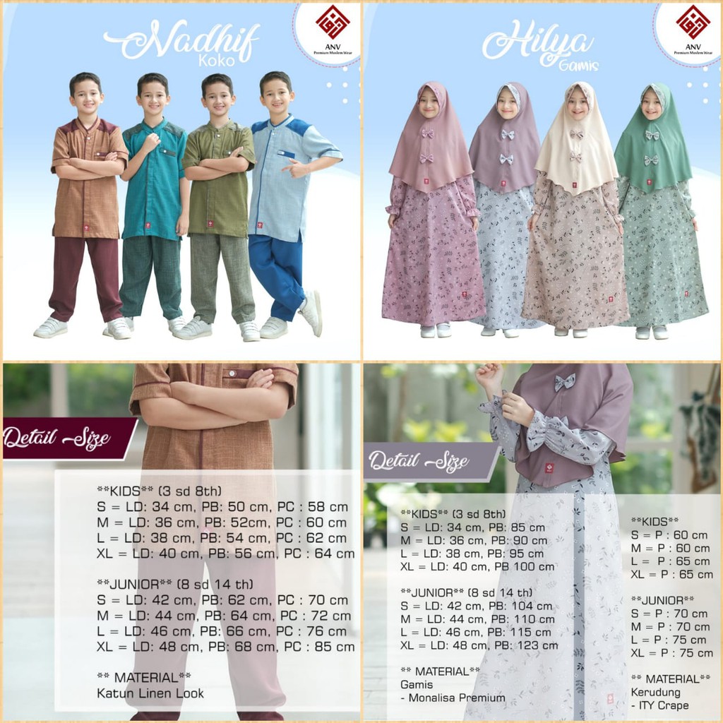 Gamis Hilya & Koko Nadhif couple by ANV Kids