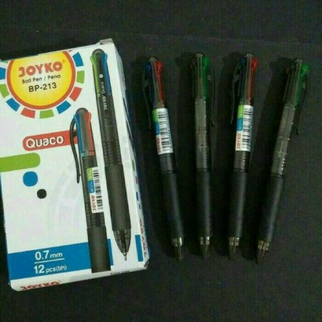 

Pulpen Joyko Quaco satu pen 4 warna BP-213 (Satuan)