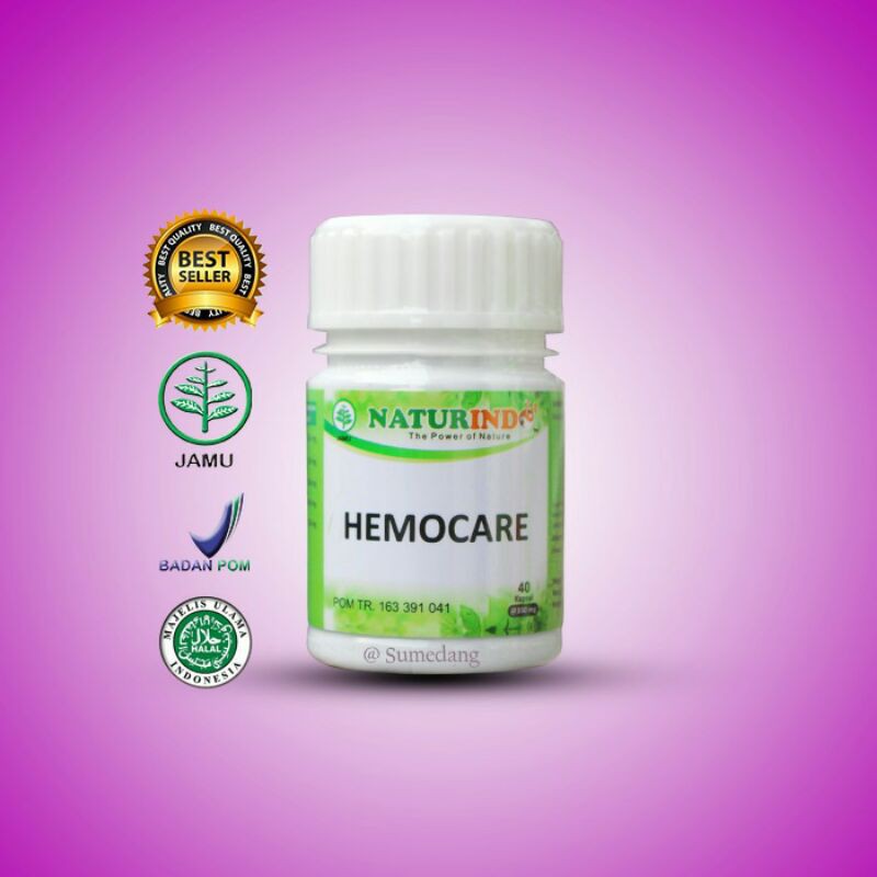 HEMOCARE obat herbal ambien ambeyen anus bengkak lecet dengan gejala susah bab panas benjolan nyeri dan radang isi 40 kapsul-8