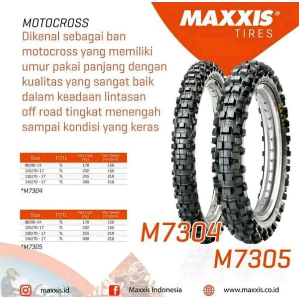 Ban Trail Maxxis Lebar 120-100 & 80-100 Ring 18-21