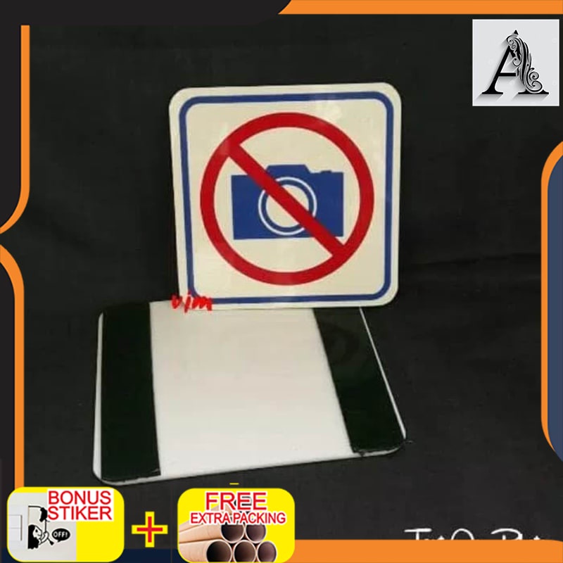 

Murah acrylic sign label dilarang memotret 12x10cm sign board akrilik