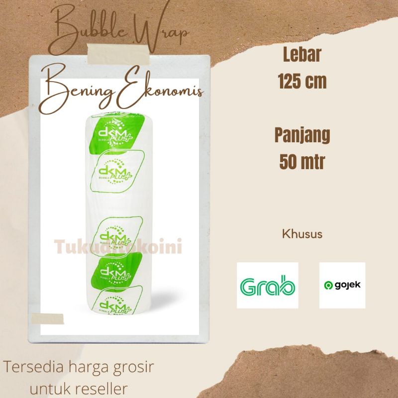 

Plastik Bubble wrap / Bubblewrap Roll DKM+ 125cm x 50m Premium Quality