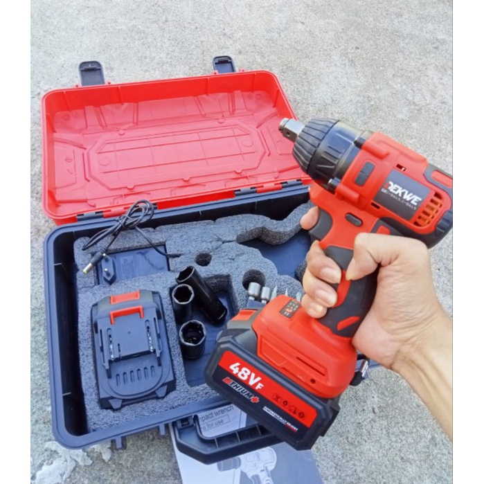 Cordless Impact WRENCH Brushless Bor Baterai DEKWE 48VOLT