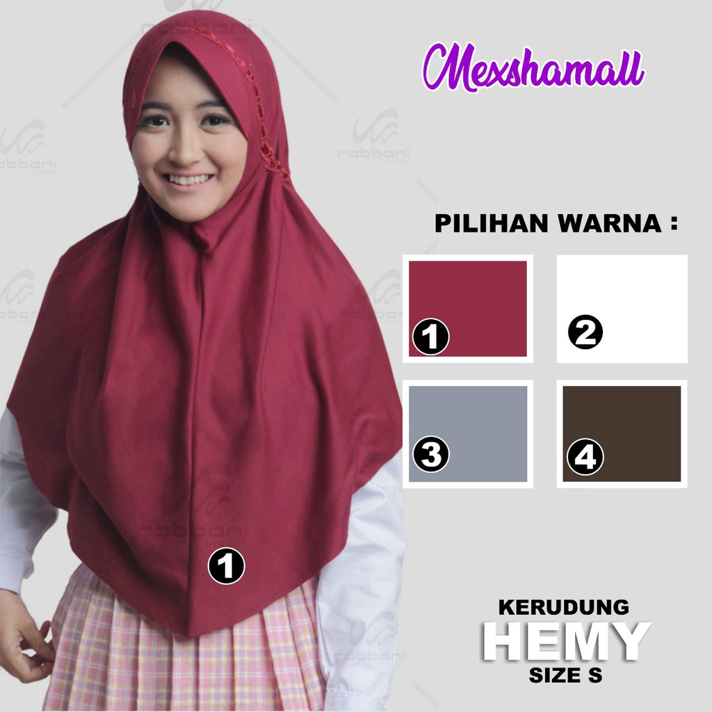 Kerudung Sekolah Rabbani Hemy Size S Termurah Grosir Dan Ecer