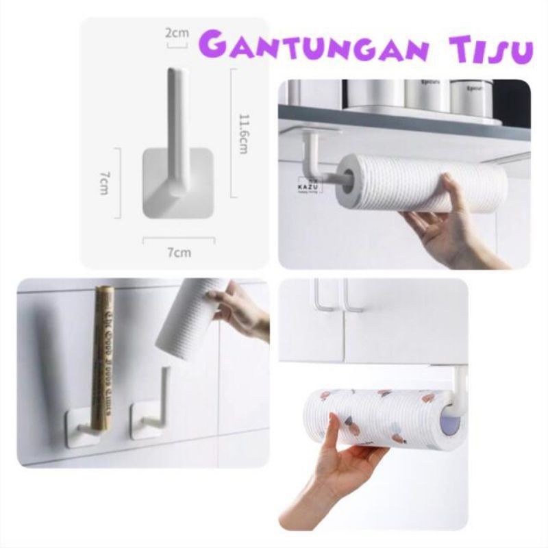 LT- [70 GR] Small kecil mini Holder Gantungan Tissue gulung tutup panci serbaguna