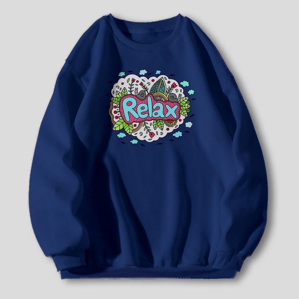 RELAX ETNIC SWEATER WANITA TEBAL DISTRO - CREWNECK HALUS TERLARIS