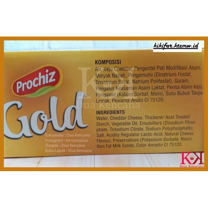 

Ujekujek- Cheese Keju Prochiz Gold Cheddar 2 Kg Block Processed Cheddar Cheese -Original.