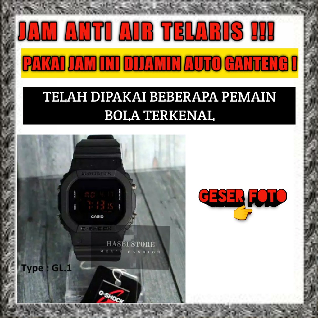 JAM TANGAN ANTI AIR  | Jam Tangan Sport | G-shock Casio DW5600 | Jam anti air | jam tangan sport