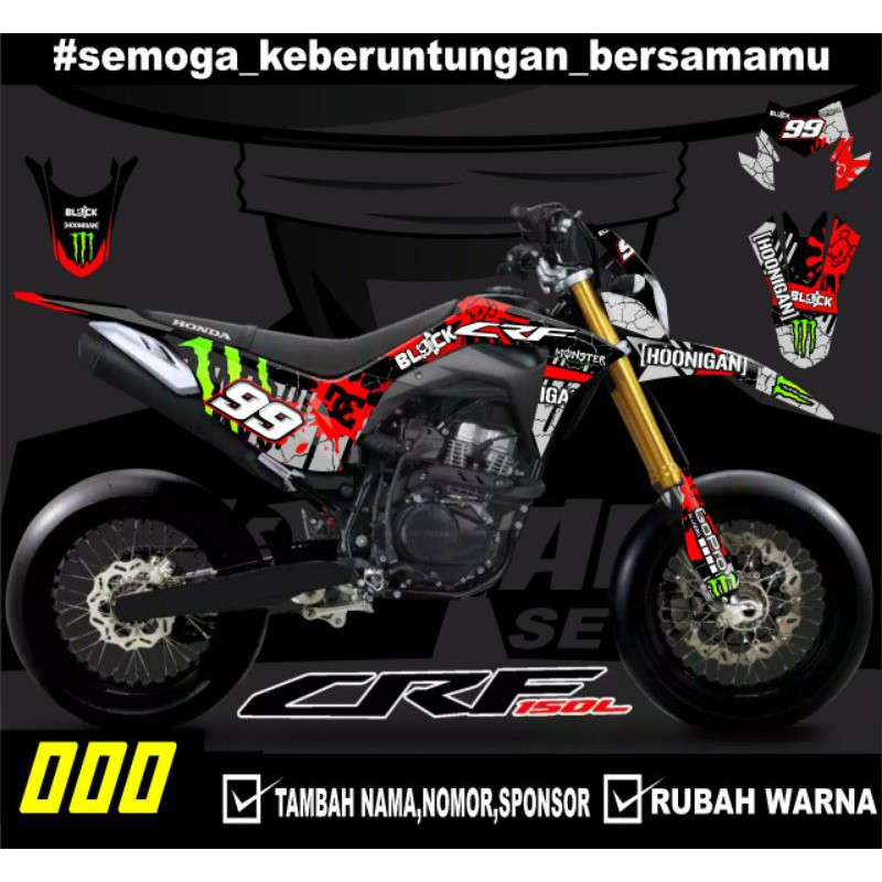 Sticker setiker stiker decal CRF 150 L- Fullbody-Dekal stiker CRF 150 L Trail Supermoto minimalis