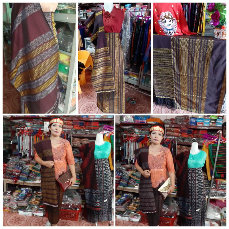 Pucca Bintik Songket Tenun Toba Kopi Gosong