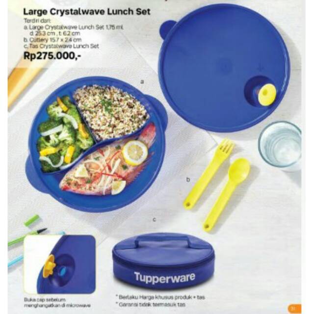 large crystalwave lunch set