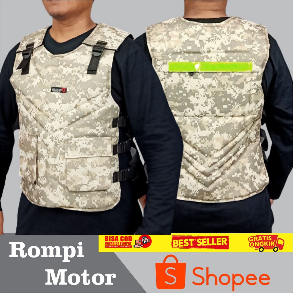 Rompi Motor Keren Cocok Untuk Touring Pelindung Dada Anti Angin Body Protector-2