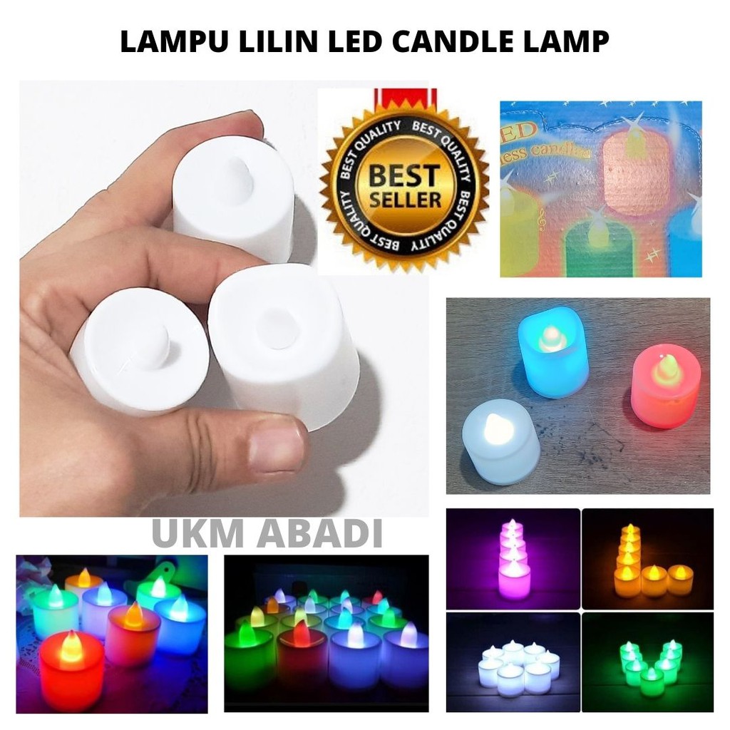 Lampu Lilin Elektrik LED Candle Lamp Tanpa Api Multiwarna 113116