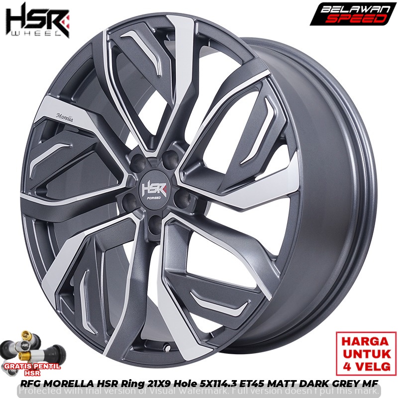 VELG MOBIL MODIFIKASI VELG RACING RING 21 HSR RFG MORELLA PCD 5X114,3 UNTUK ALPHARD VELLFIRE MAZDA C